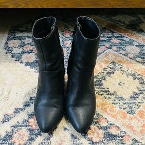 Faux Leather Ankle Boots